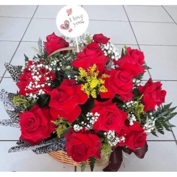 Cesta De Rosas vermelhas 