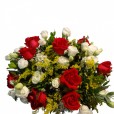 Buquê de Rosas Vermelhas com Lysianthus