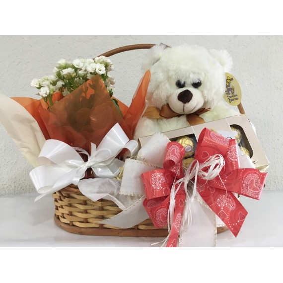 Cesta com Chocolates Premium
